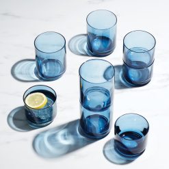Alternative view of Lenox Heritage Lenox Heritage Tuscany Classics Stackable Blue Tall Glasses, Set of 4