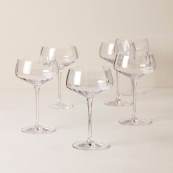 Lenox Heritage Lenox Heritage Tuscany Classics Angled Optic Coupe Glasses, Set of 6