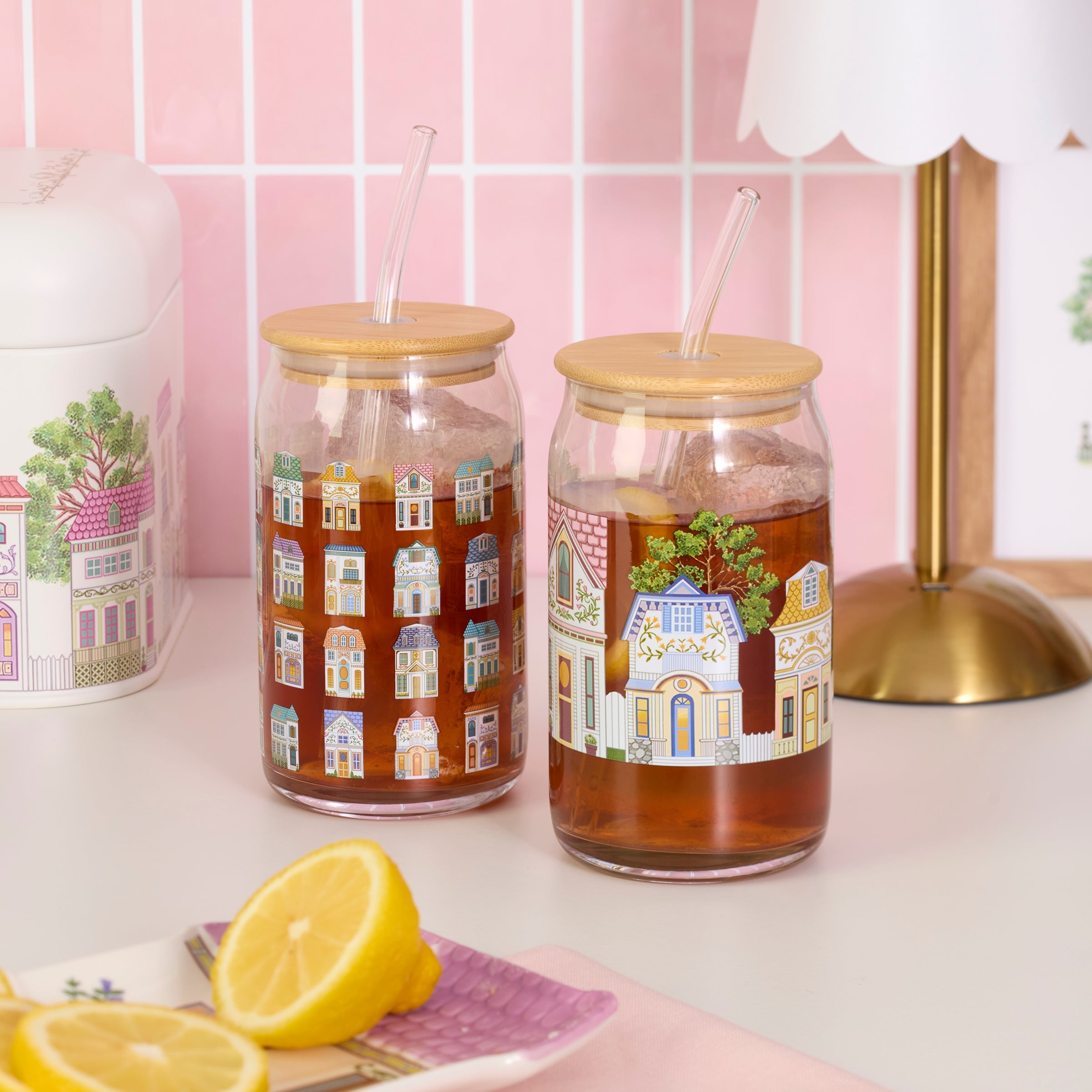 Lenox Heritage Lenox Heritage Lenox Spice Village Can Cooler Glasses, Set of 2 - Image 3