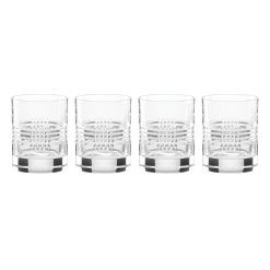 Lenox Heritage Lenox Heritage Sloane Crystal Double Old Fashion Glasses, Set of 4