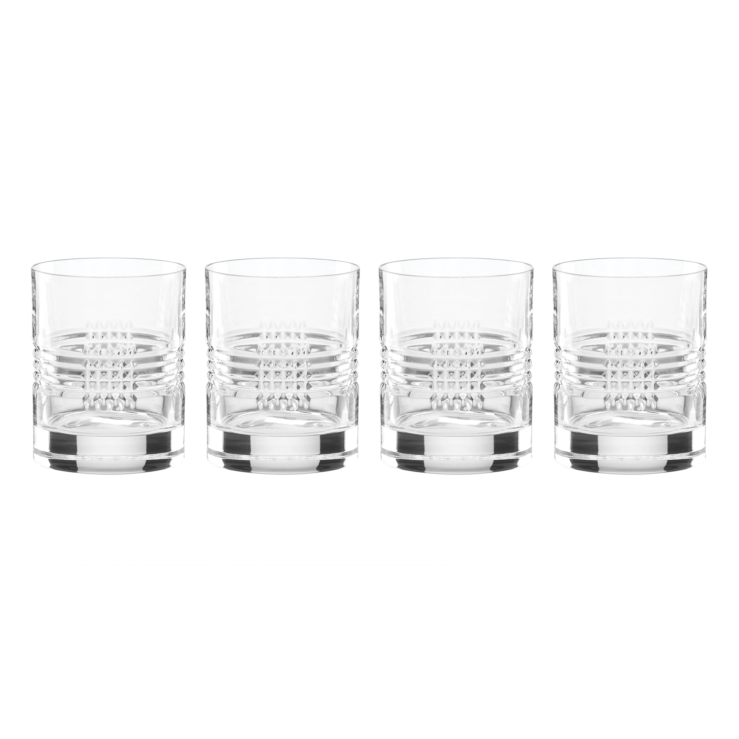Lenox Heritage Lenox Heritage Sloane Crystal Double Old Fashion Glasses, Set of 4