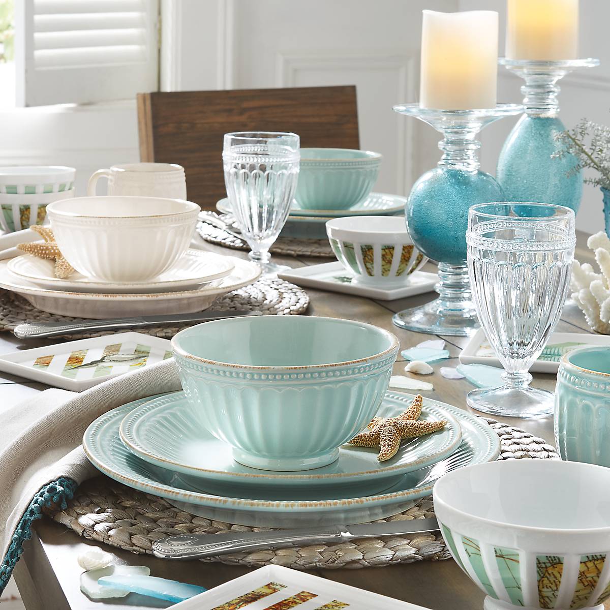 Lenox Heritage Lenox Heritage French Perle Groove Ice Blue 4-Piece Place Setting - Image 8