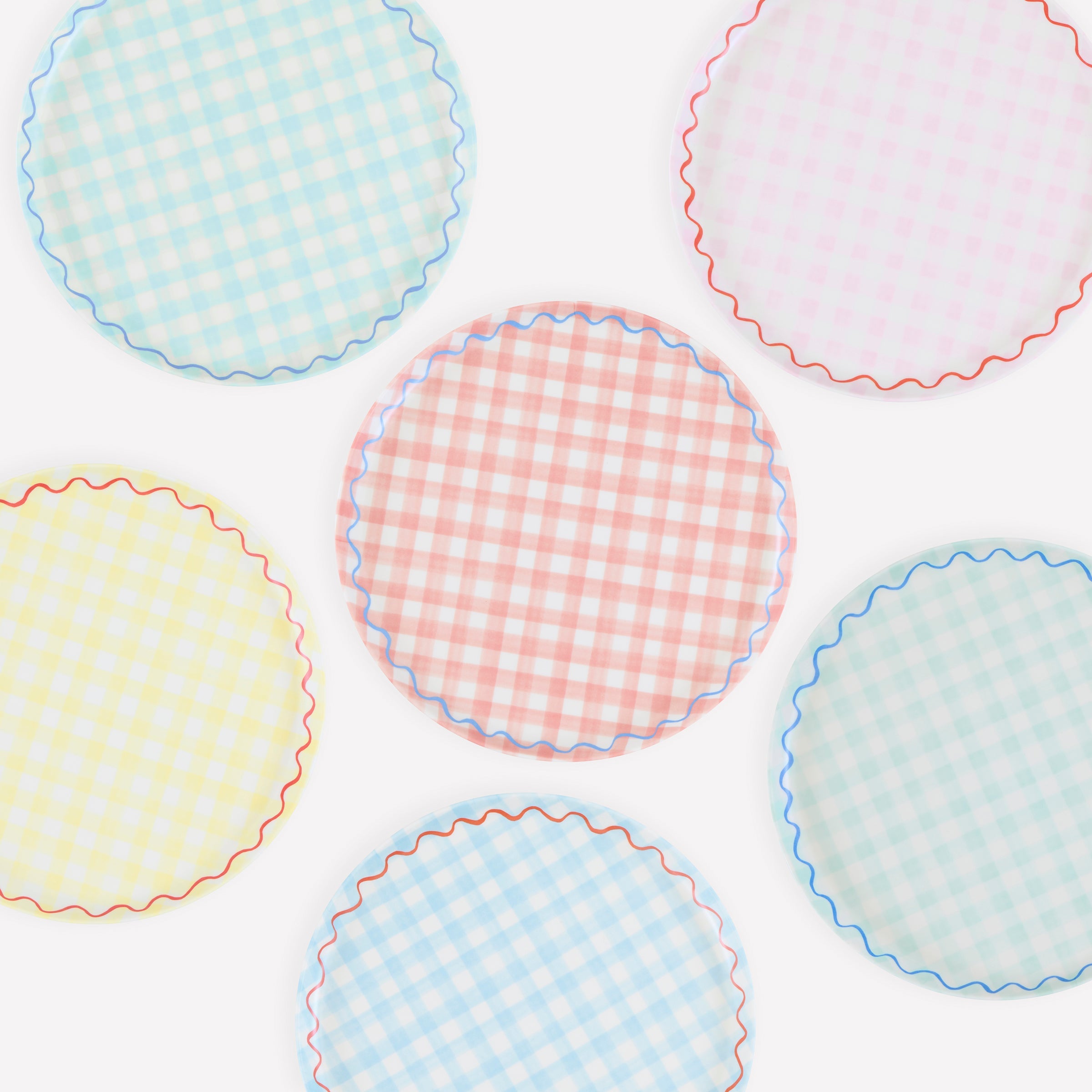 Lenox Heritage Lenox Heritage Gingham Reusable Small Plates, Set of 6