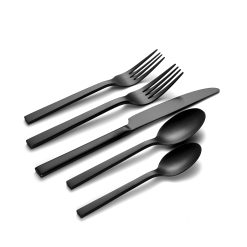 Lenox Heritage Lenox Heritage Chefs Table Midnight Matte 20-Piece Flatware Set