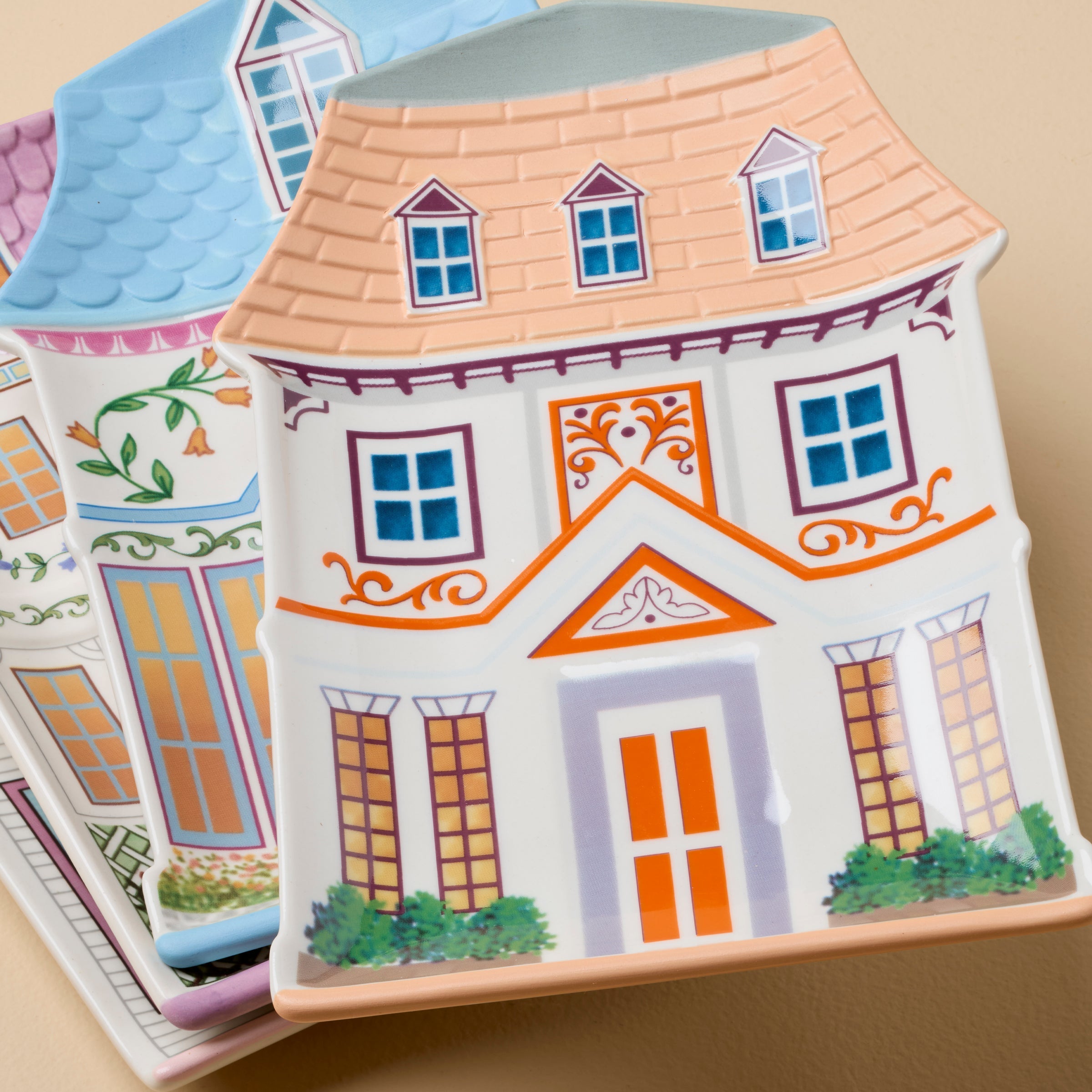 Lenox Heritage Lenox Heritage Lenox Spice Village House Accent Plates, Set of 4 - Image 7