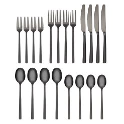 Alternative view of Lenox Heritage Lenox Heritage Beacon Black Sand Mirror 20-Piece Flatware Set