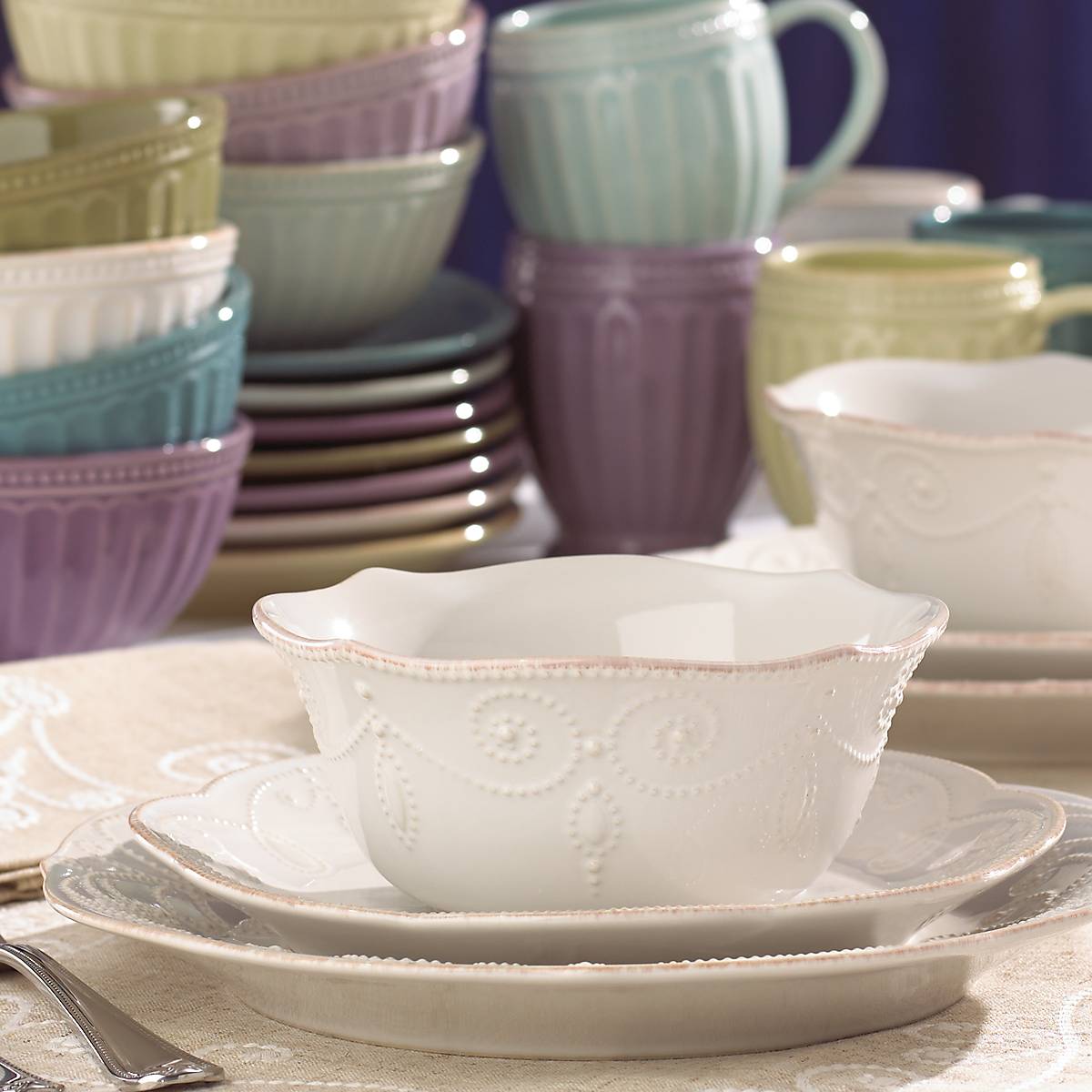 Lenox Heritage Lenox Heritage French Perle White 4-Piece Place Setting - Image 8