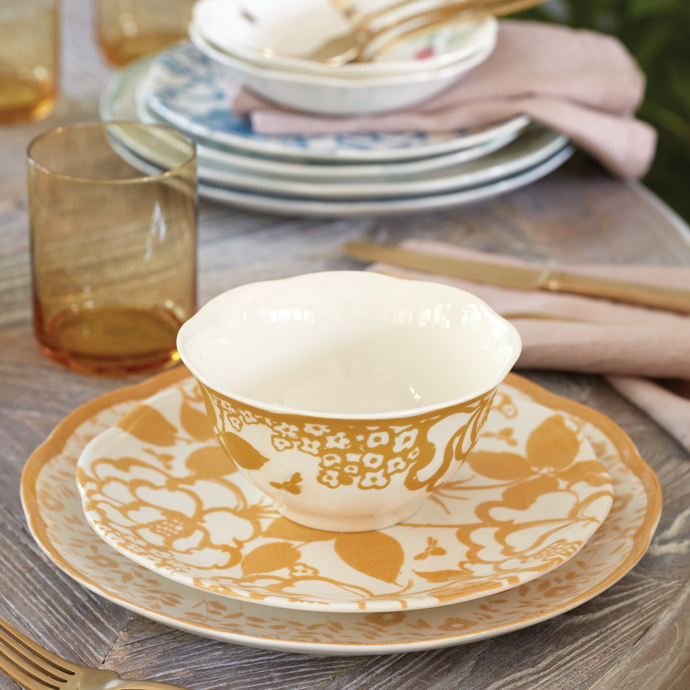Lenox Heritage Lenox Heritage Butterfly Meadow Cottage Rice Bowls, Set of 4 - Image 2