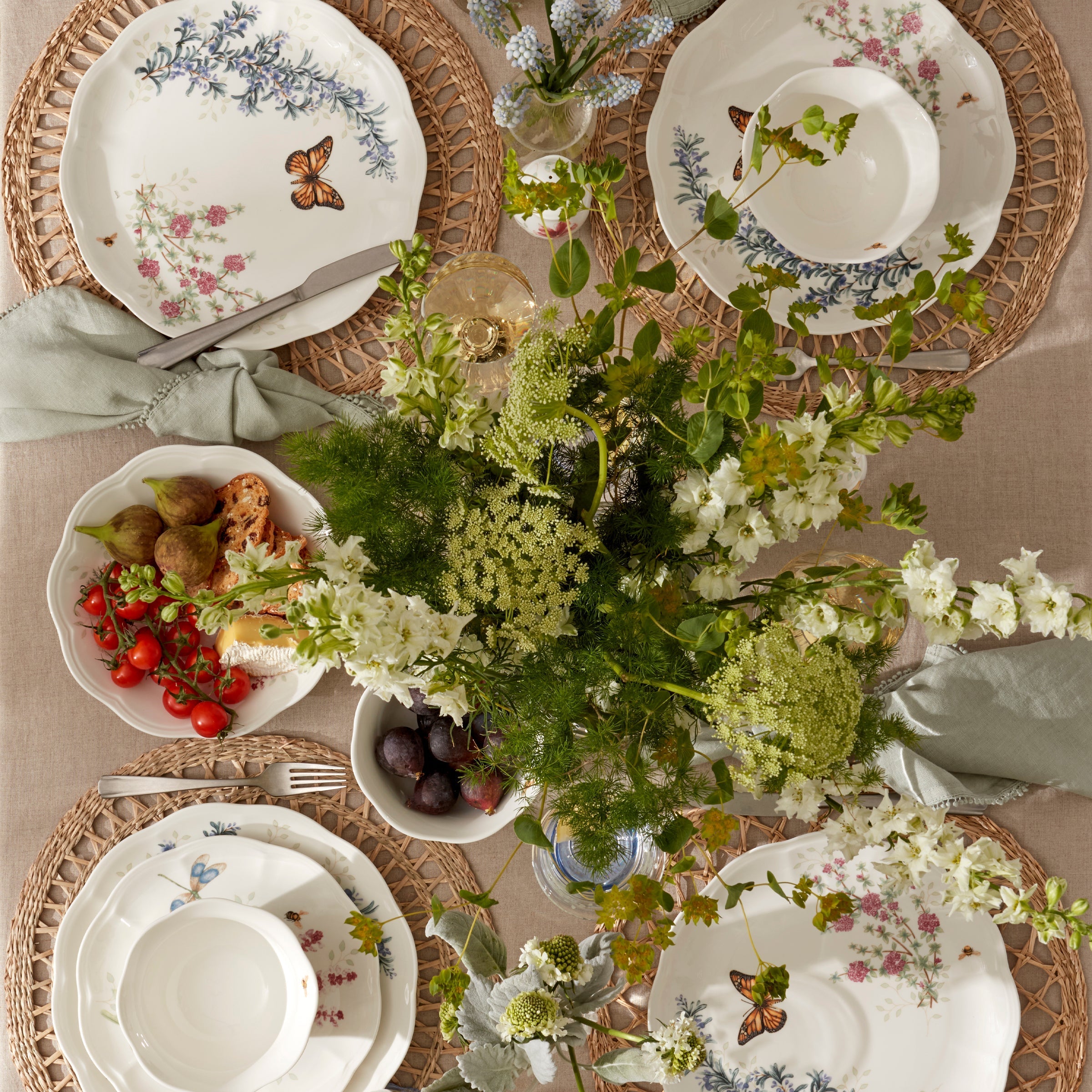 Lenox Heritage Lenox Heritage Butterfly Meadow Herbs Dinner Plates, Set of 4 - Image 3
