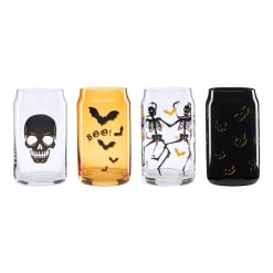 Lenox Heritage Lenox Heritage Vintro Halloween Can Cooler Glasses, Set of 4