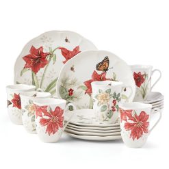 Alternative view of Lenox Heritage Lenox Heritage Butterfly Meadow Holiday 18-Piece Dinnerware Set