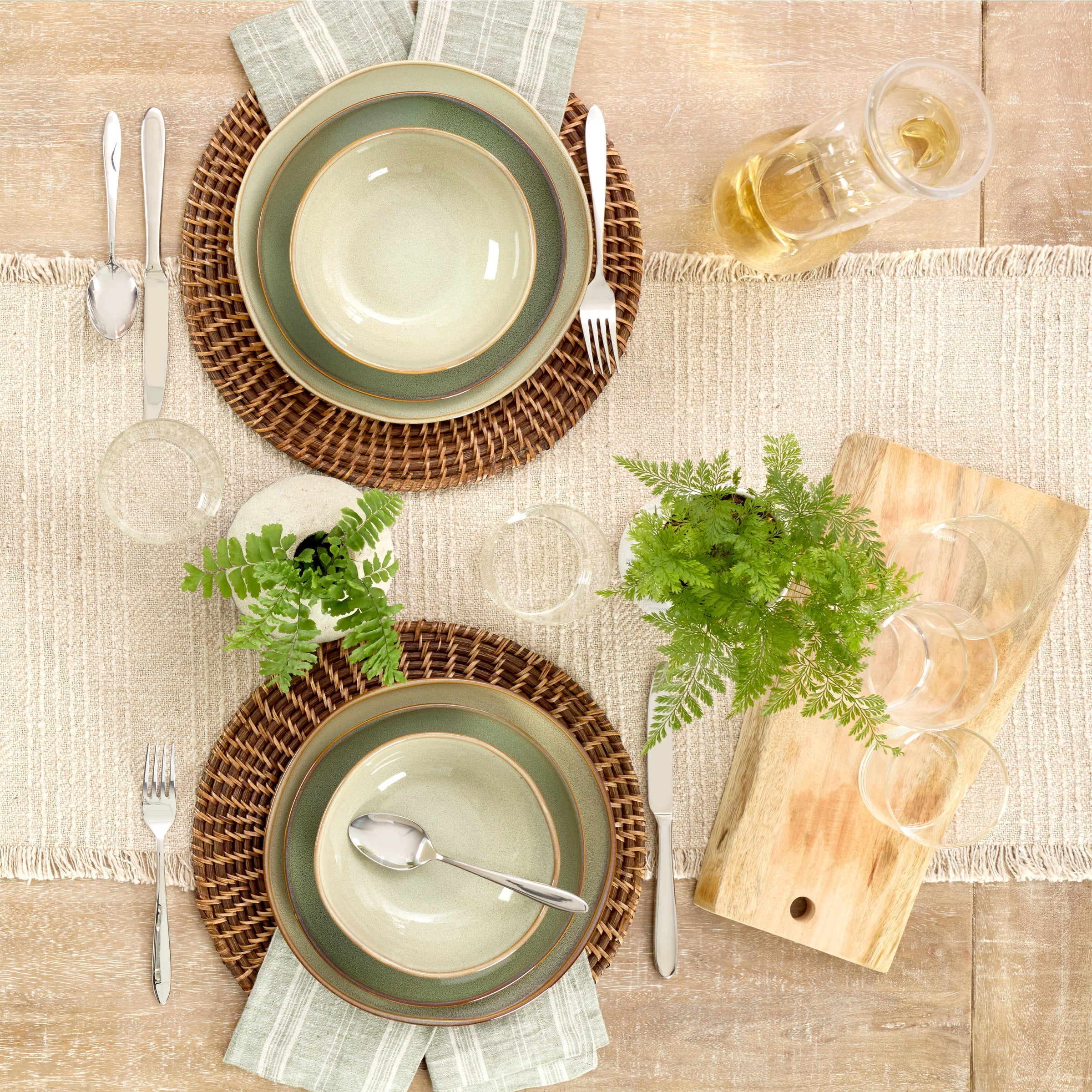 Lenox Heritage Lenox Heritage Organic Shades Sage Green 12-Piece Dinnerware Set - Image 4
