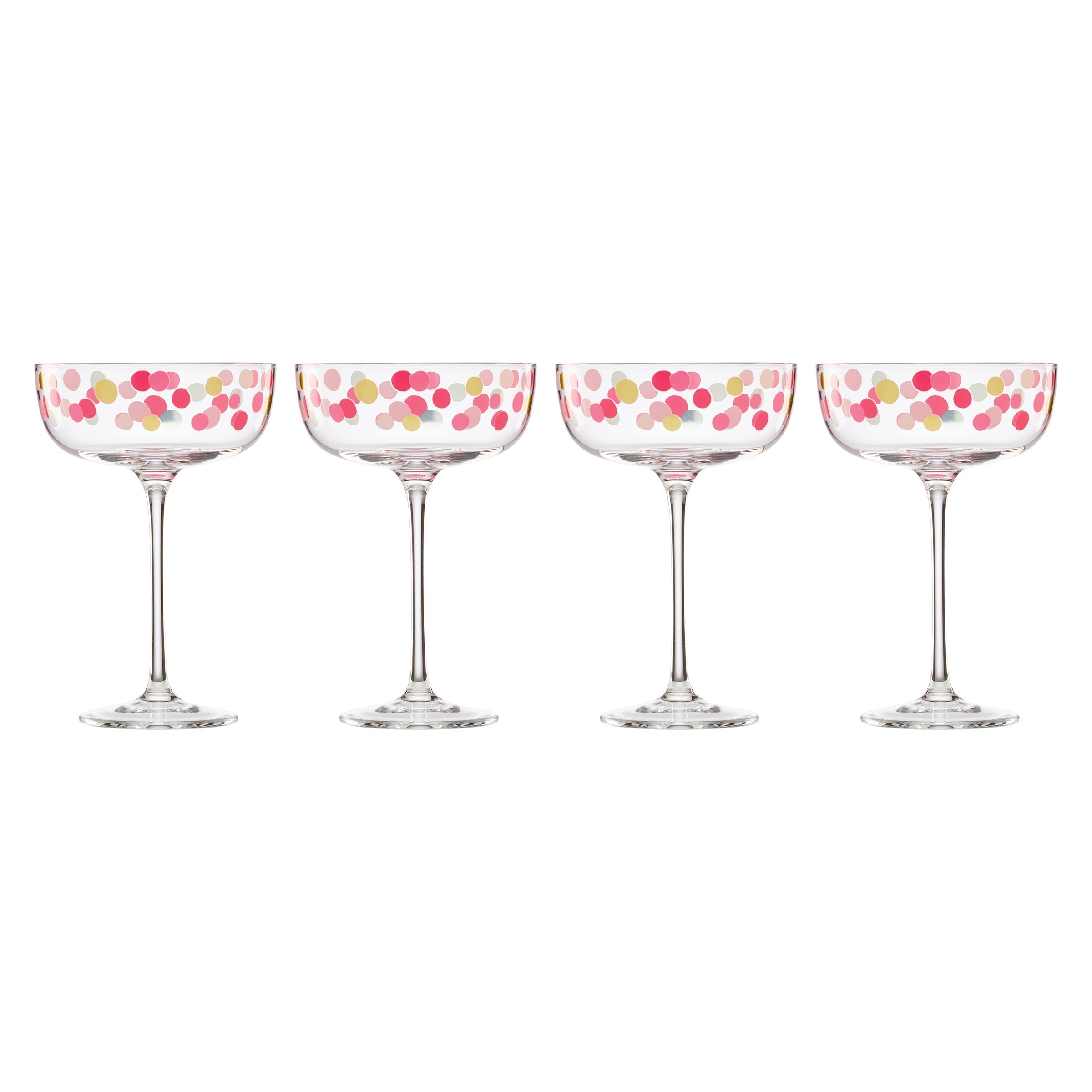 Lenox Heritage Lenox Heritage It's Raining Confetti Coupe Glasses, Set of 4 - Image 3
