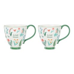 Lenox Heritage Lenox Heritage First Blooms Green Mugs, Set of 2