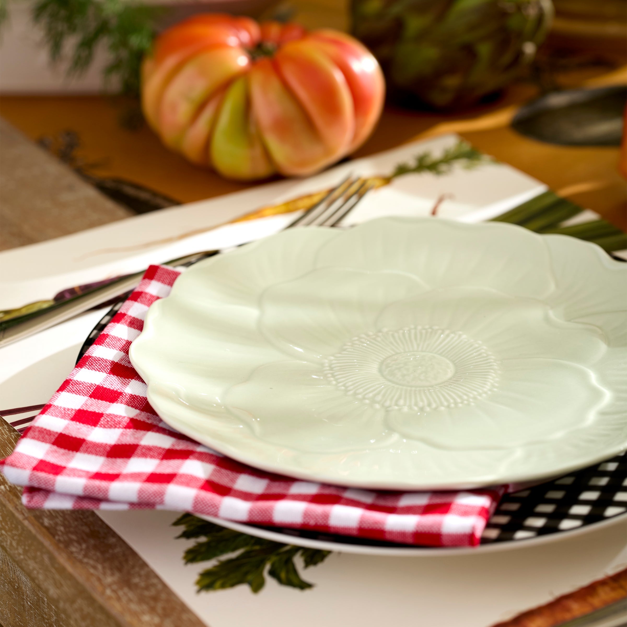 Lenox Heritage Lenox Heritage Gingham Black Dinner Plates, Set of 4 - Image 2