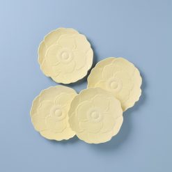 Lenox Heritage Lenox Heritage Butterfly Meadow Floral Yellow Accent Plates, Set of 4