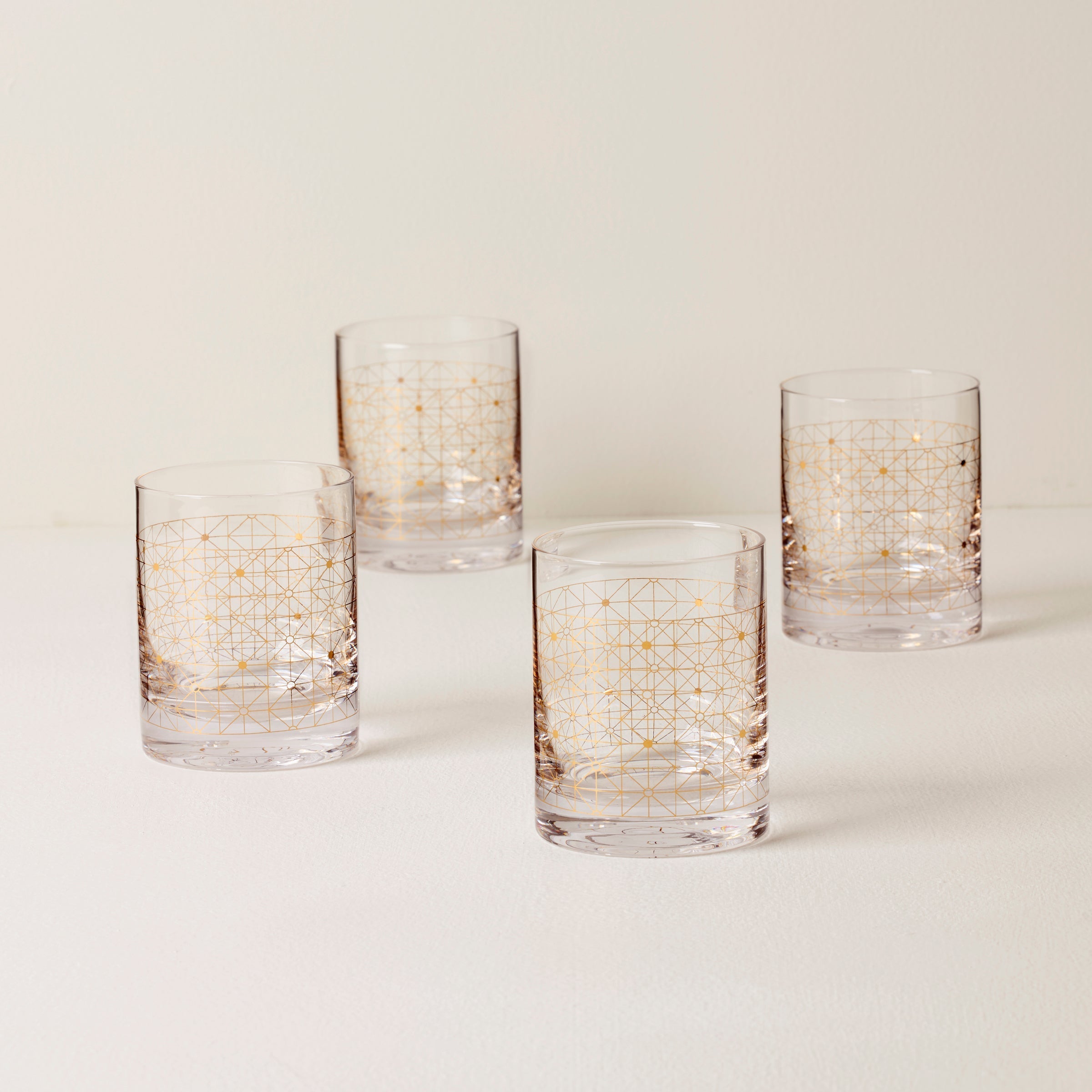 Lenox Heritage Lenox Heritage Tuscany Classics Gold Dust Double Old Fashion Glasses, Set of 4