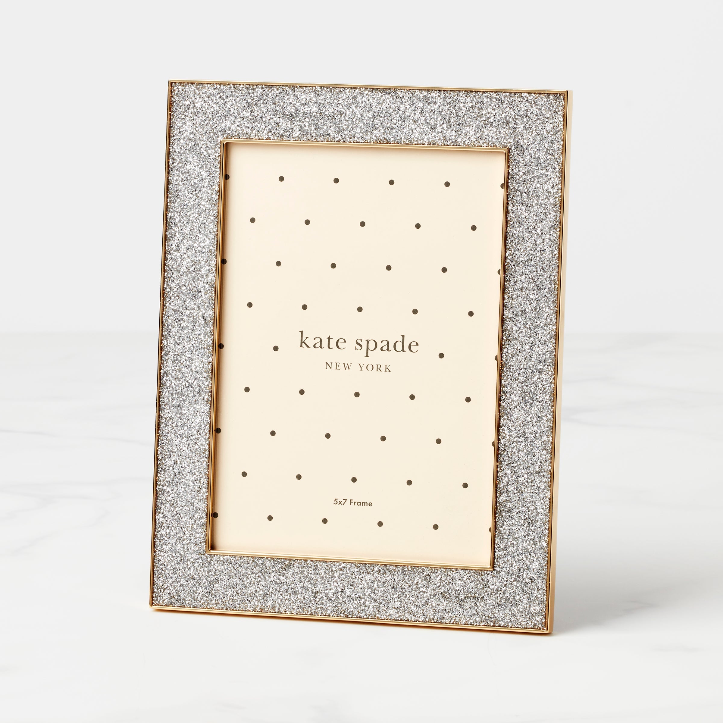 Lenox Heritage Lenox Heritage Sitting Pretty Silver Glitter 5x7 Photo Frame