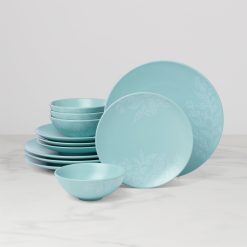 Lenox Heritage Lenox Heritage Roseto French Blue 12-Piece Dinnerware Set