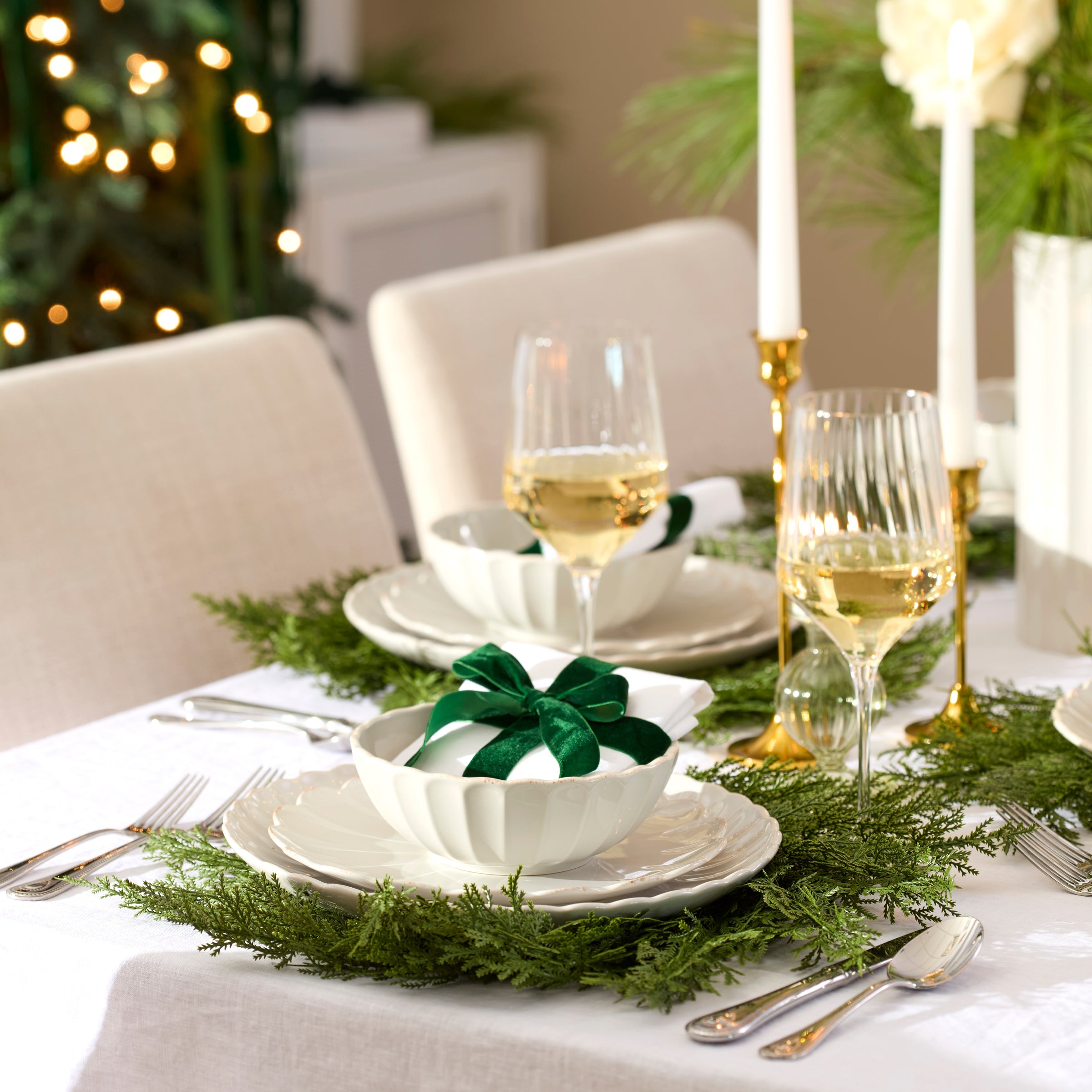 Lenox Heritage Lenox Heritage French Perle Scallop White All-Purpose Bowls, Set of 4 - Image 4