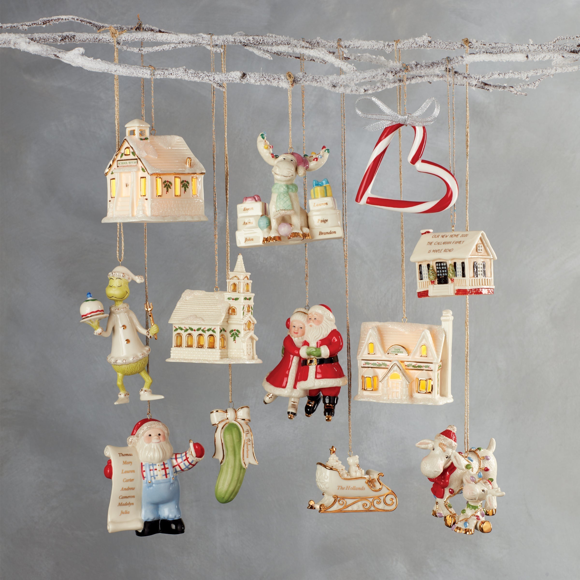Lenox Heritage Lenox Heritage Christmas Village School Lit Ornament - Image 3