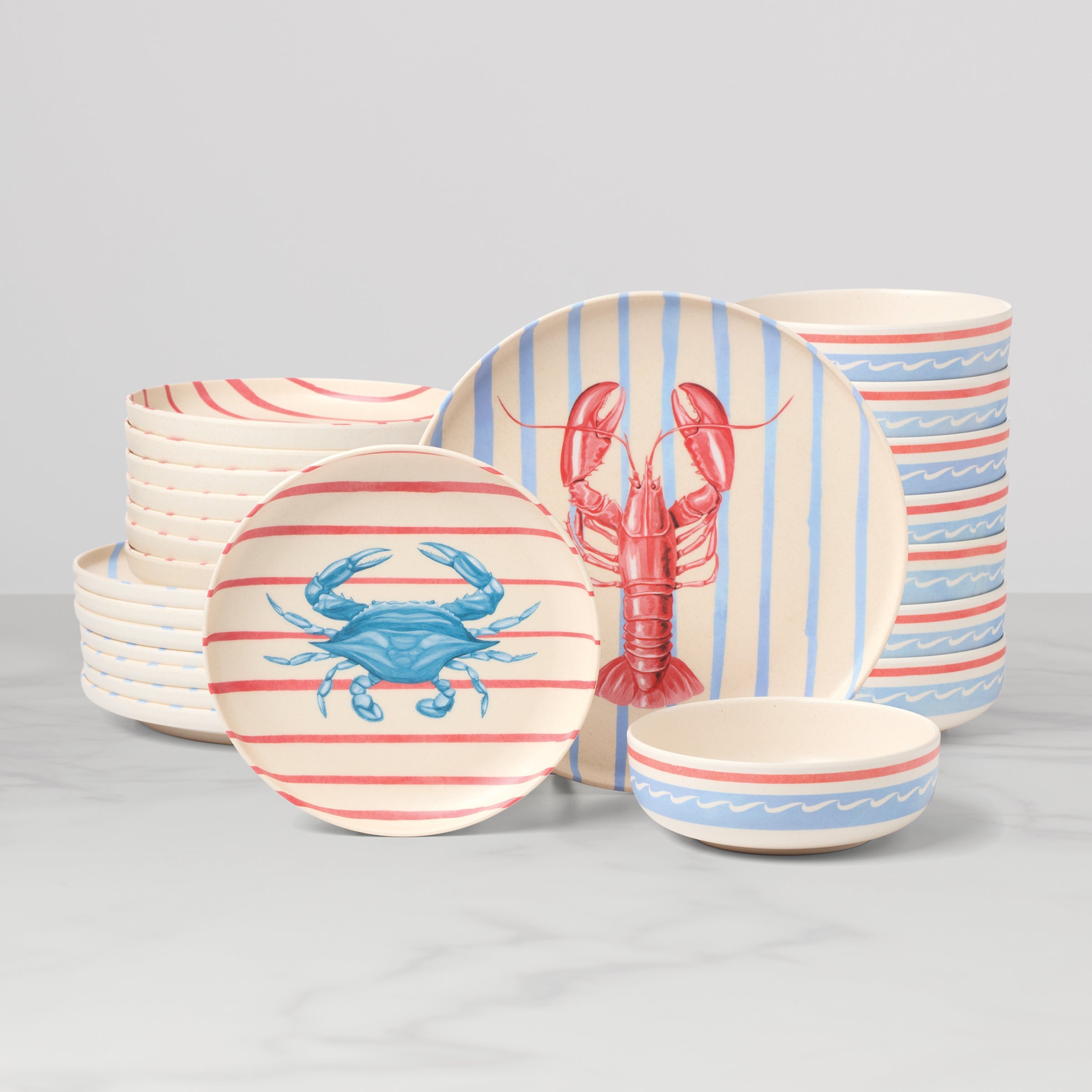 Lenox Heritage Lenox Heritage 24 Seven Melamine Wharfside 24-Piece Dinnerware Set