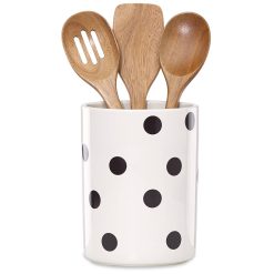 Lenox Heritage Lenox Heritage Deco Dot 4-Piece Utensil Holder Set