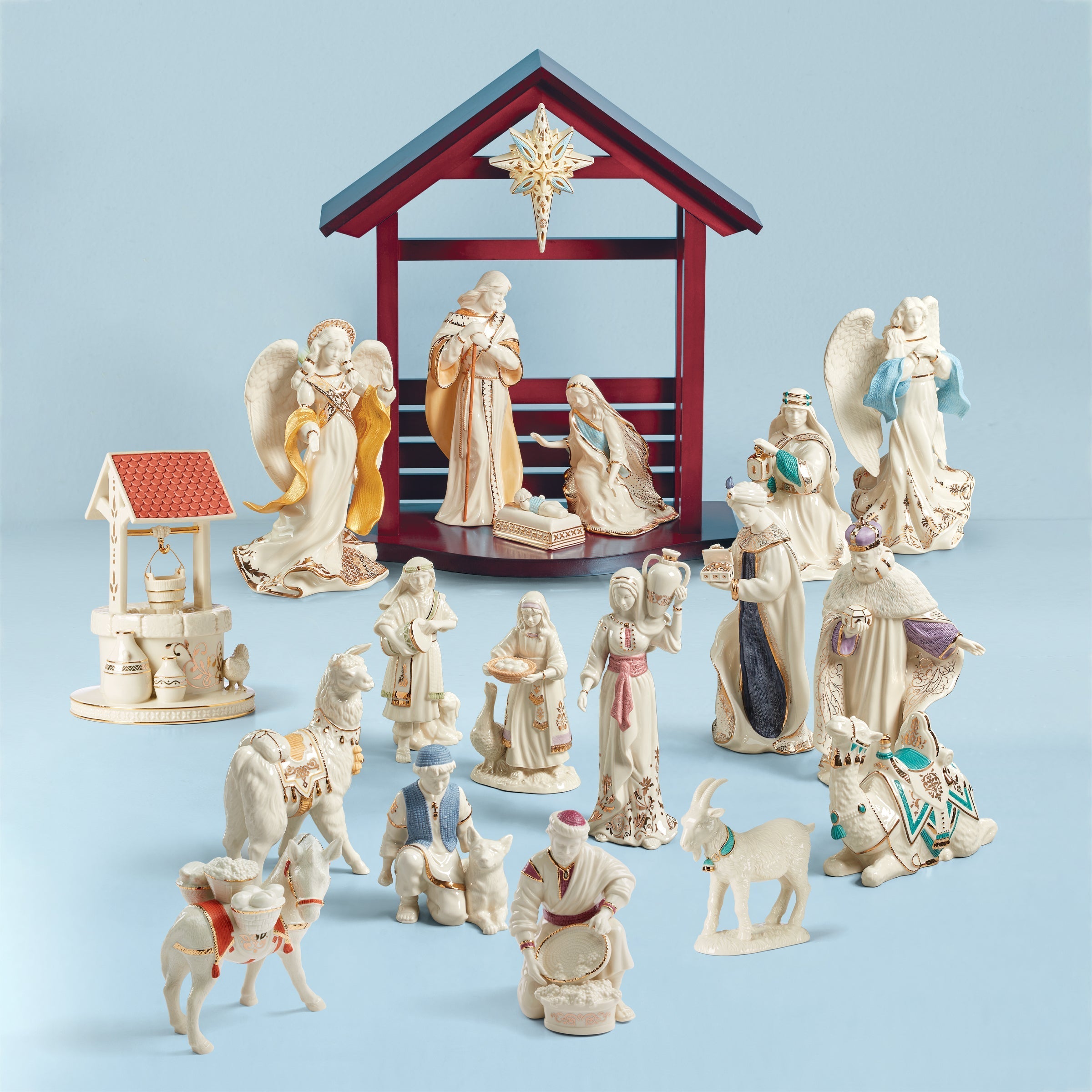 Lenox Heritage Lenox Heritage First Blessing Nativity Town Water Well Figurine - Image 3