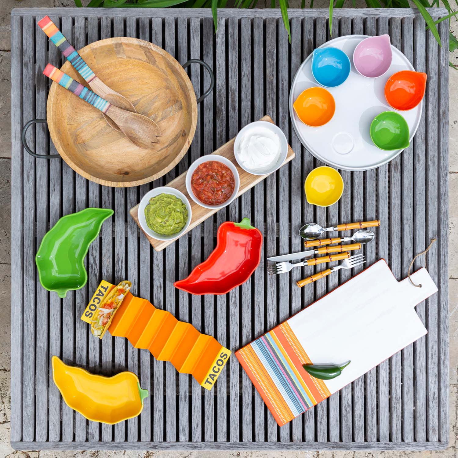 Lenox Heritage Lenox Heritage Bamboo Plastic Handle 20-Piece Flatware Set - Image 11