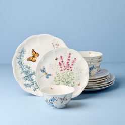 Lenox Heritage Lenox Heritage Butterfly Meadow Herbs 12-Piece Dinnerware Set