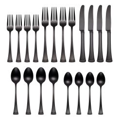 Alternative view of Lenox Heritage Lenox Heritage Portola Black Satin 20-Piece Flatware Set