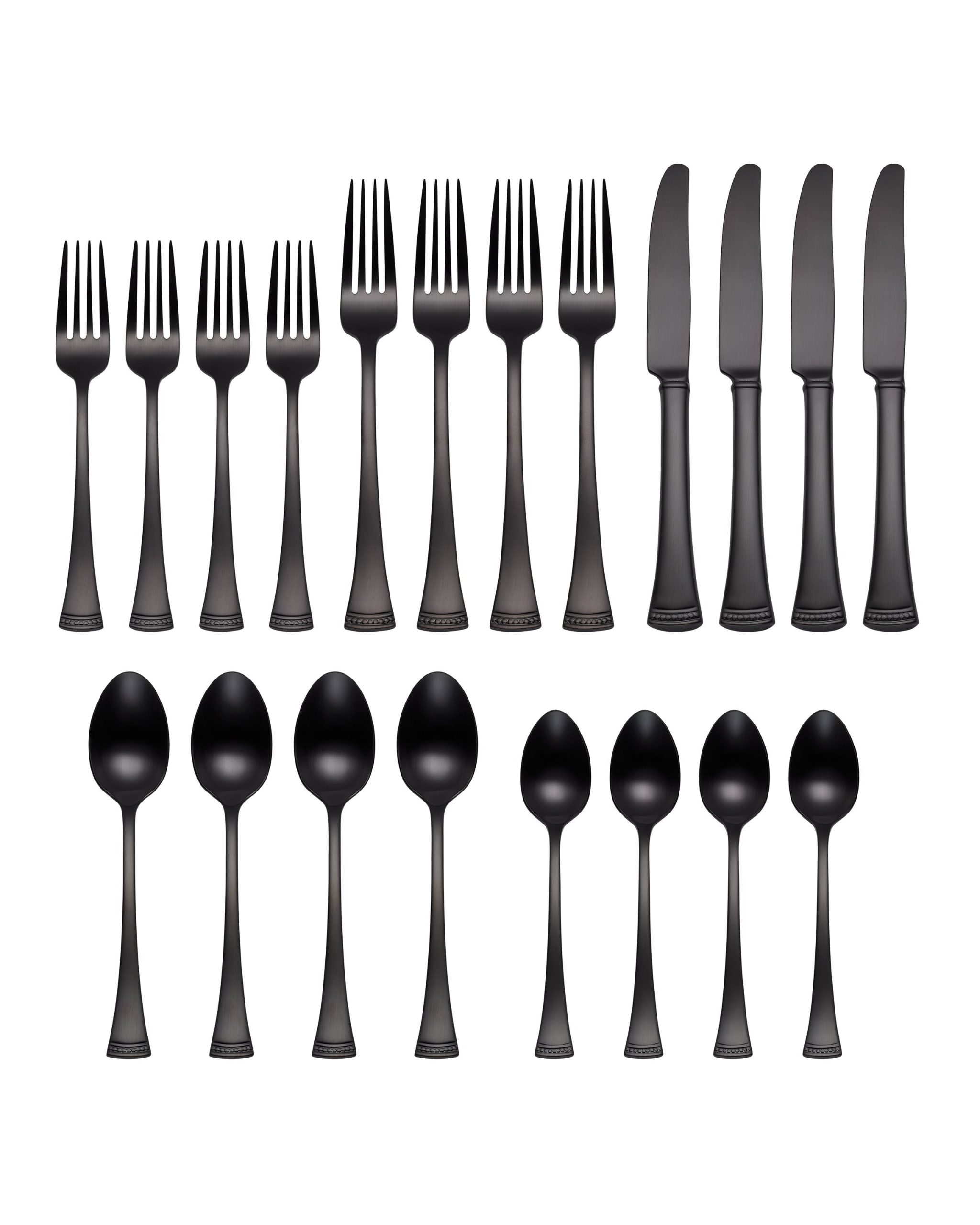 Lenox Heritage Lenox Heritage Portola Black Satin 20-Piece Flatware Set - Image 2