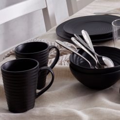 Alternative view of Lenox Heritage Lenox Heritage Ridge Black Mugs, Set of 4