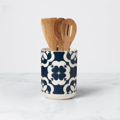 Lenox Heritage Lenox Heritage Elegant Geo Utensil Crock with Wood Utensils