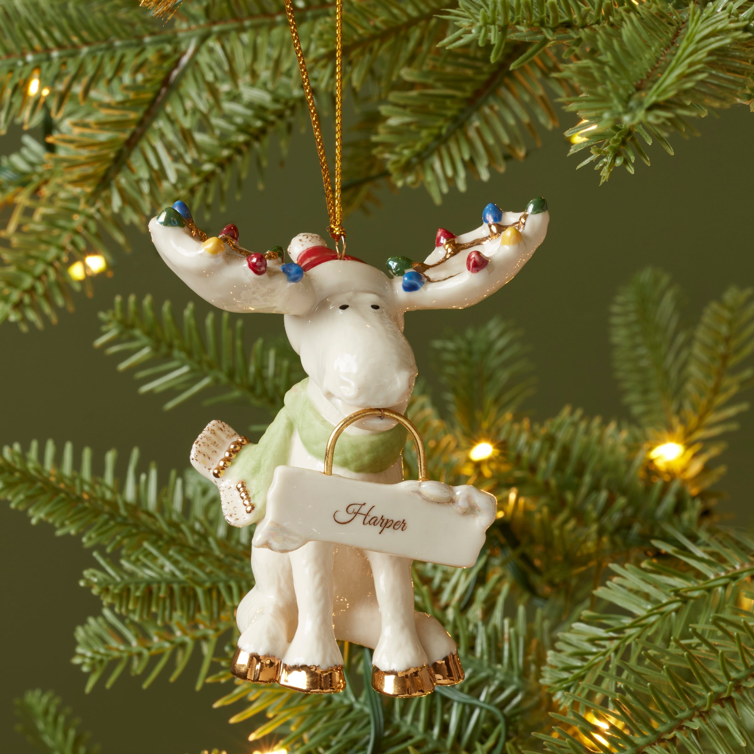 Lenox Heritage Lenox Heritage Personalized Marcel The Moose Ornament - Image 3