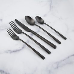 Lenox Heritage Lenox Heritage Isobel Black Satin 20-Piece Flatware Set