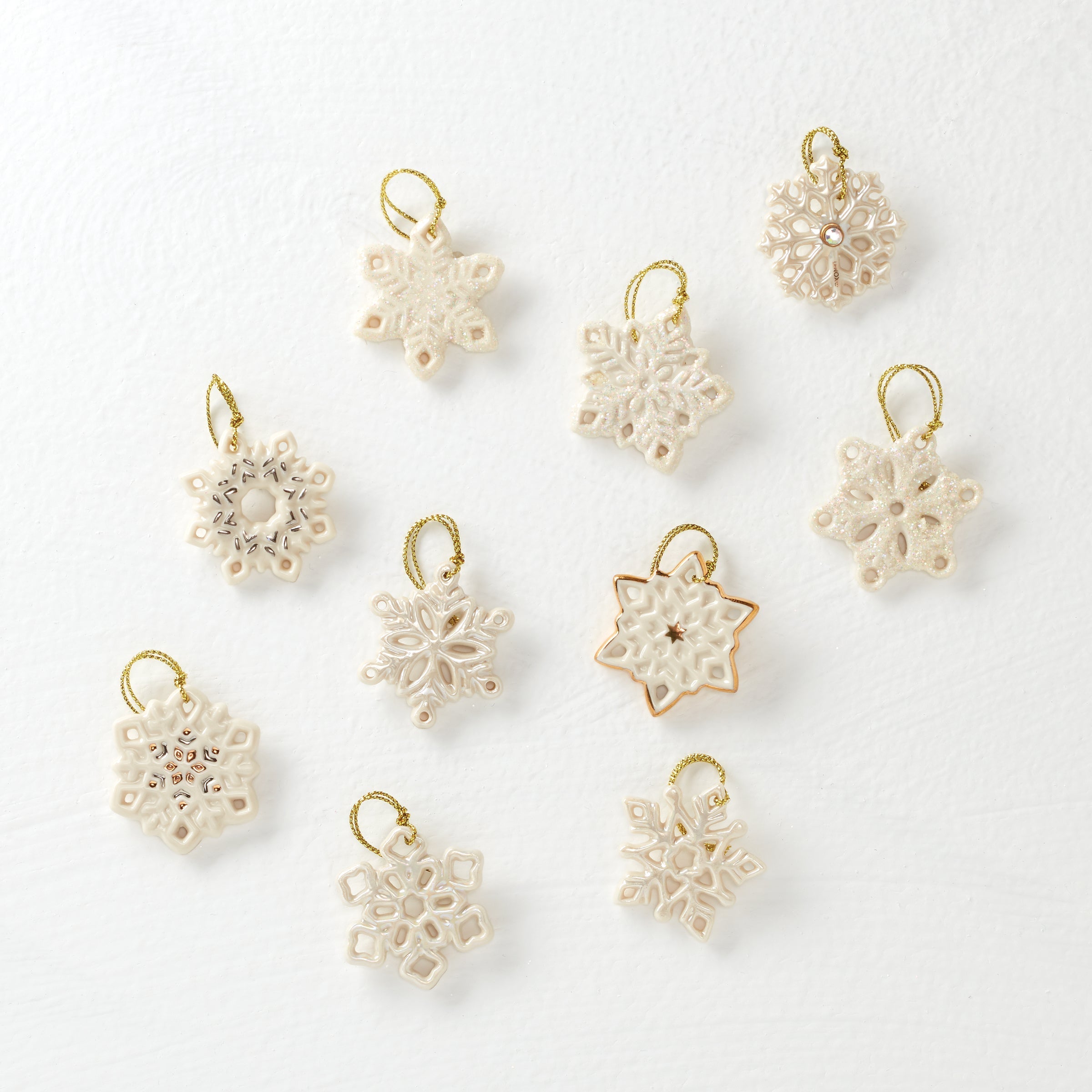 Lenox Heritage Lenox Heritage Snowflake 10-Piece Mini Ornament Set - Image 6