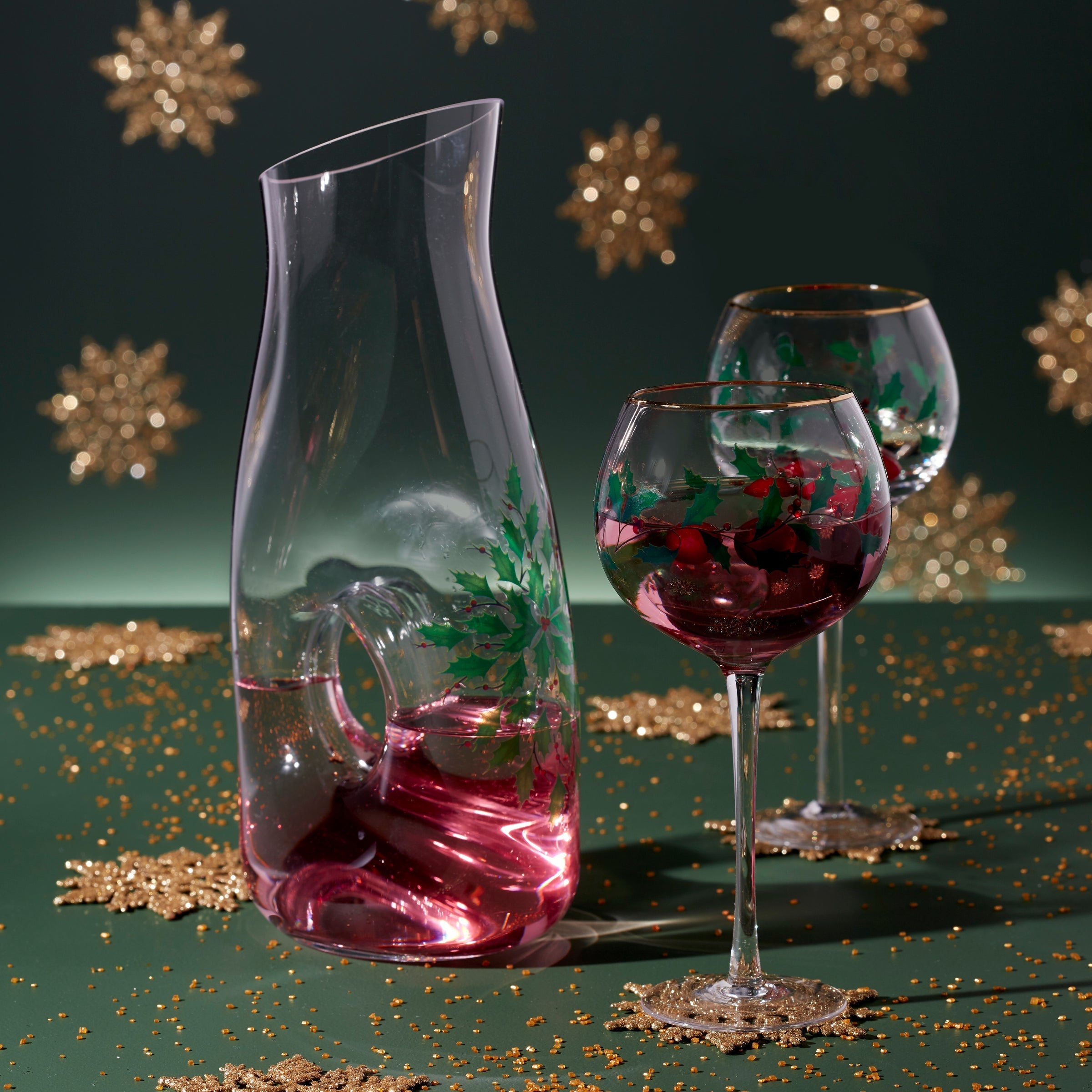 Lenox Heritage Lenox Heritage Holiday 3-Piece Decanter & Wine Glass Set - Image 5