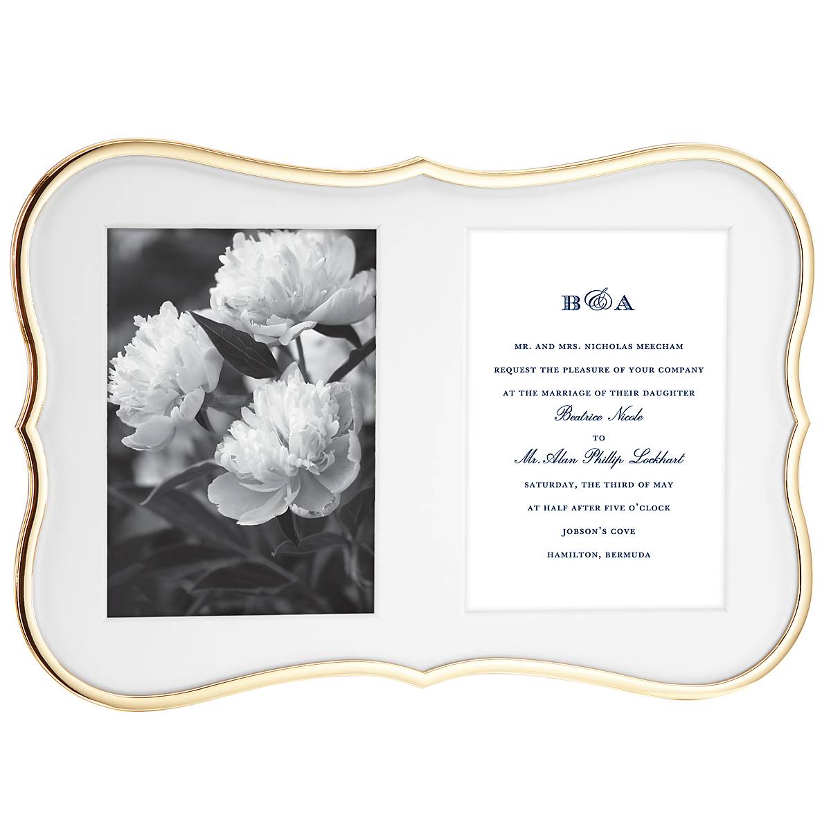 Lenox Heritage Lenox Heritage Crown Point Gold Double 5x7 Photo Frame