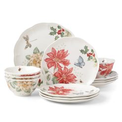 Alternative view of Lenox Heritage Lenox Heritage Butterfly Meadow Holiday 12-Piece Dinnerware Set
