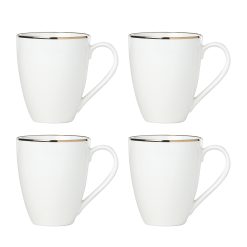Lenox Heritage Lenox Heritage Trianna White Mugs, Set of 4