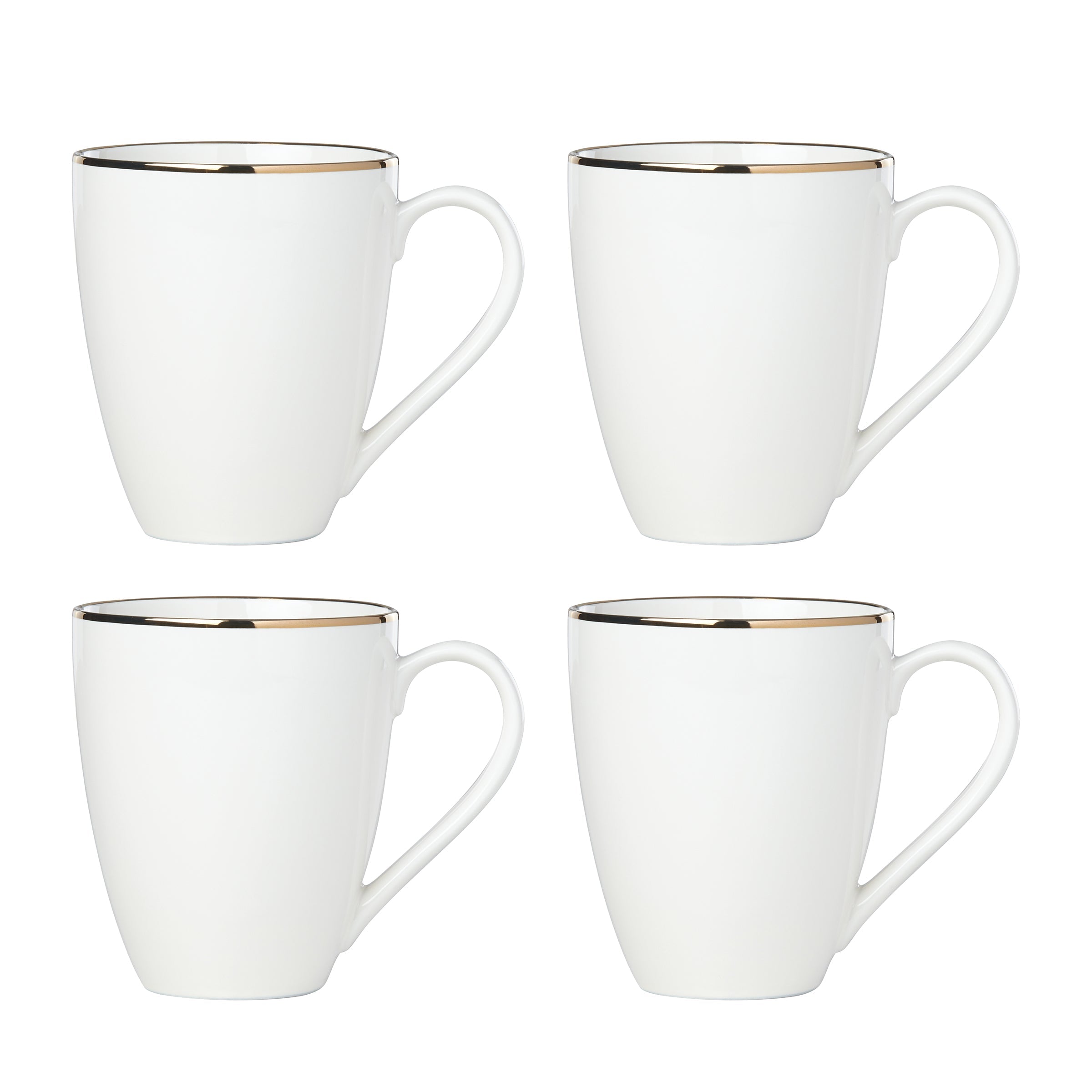 Lenox Heritage Lenox Heritage Trianna White Mugs, Set of 4