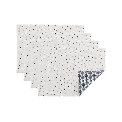 Lenox Heritage Lenox Heritage Blue Bay Diamond Dot Reversible Placemats, Set of 4