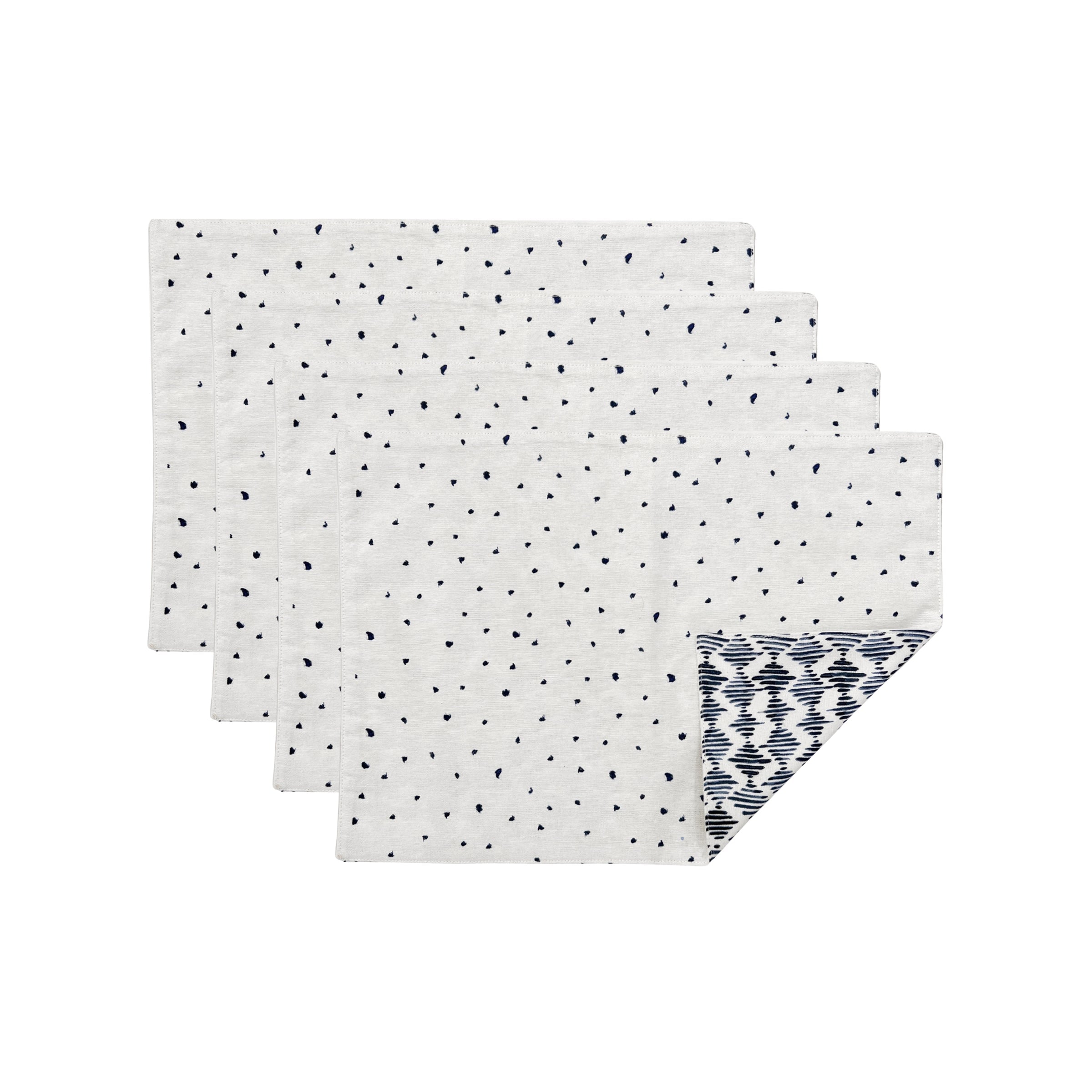 Lenox Heritage Lenox Heritage Blue Bay Diamond Dot Reversible Placemats, Set of 4