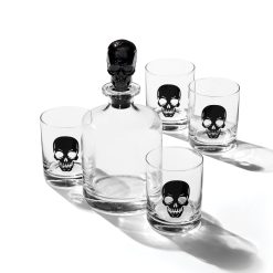 Alternative view of Lenox Heritage Lenox Heritage Vintro Halloween Skeleton 5-Piece Whiskey Set