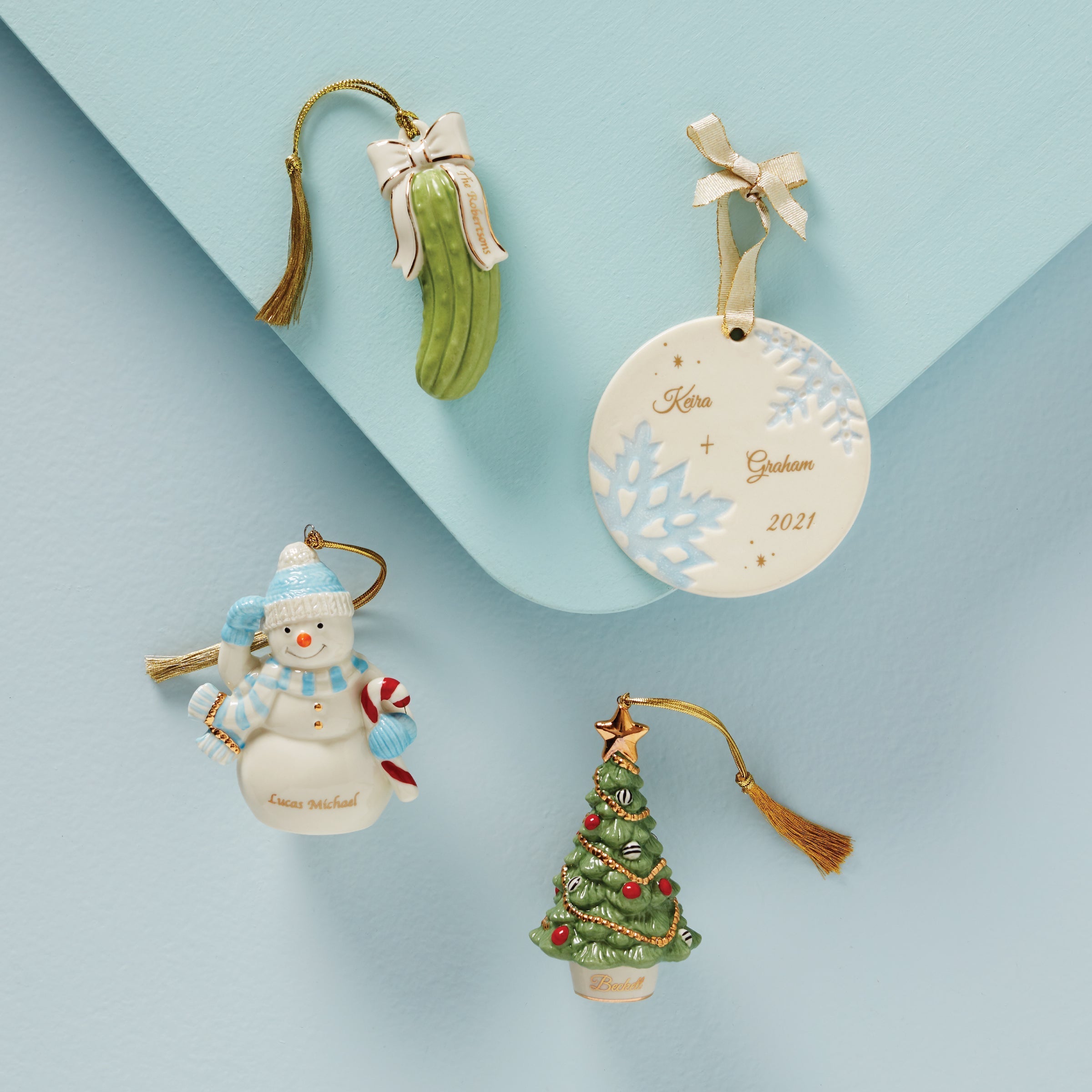 Lenox Heritage Lenox Heritage Personalized Winter Snowman Ornament - Image 4