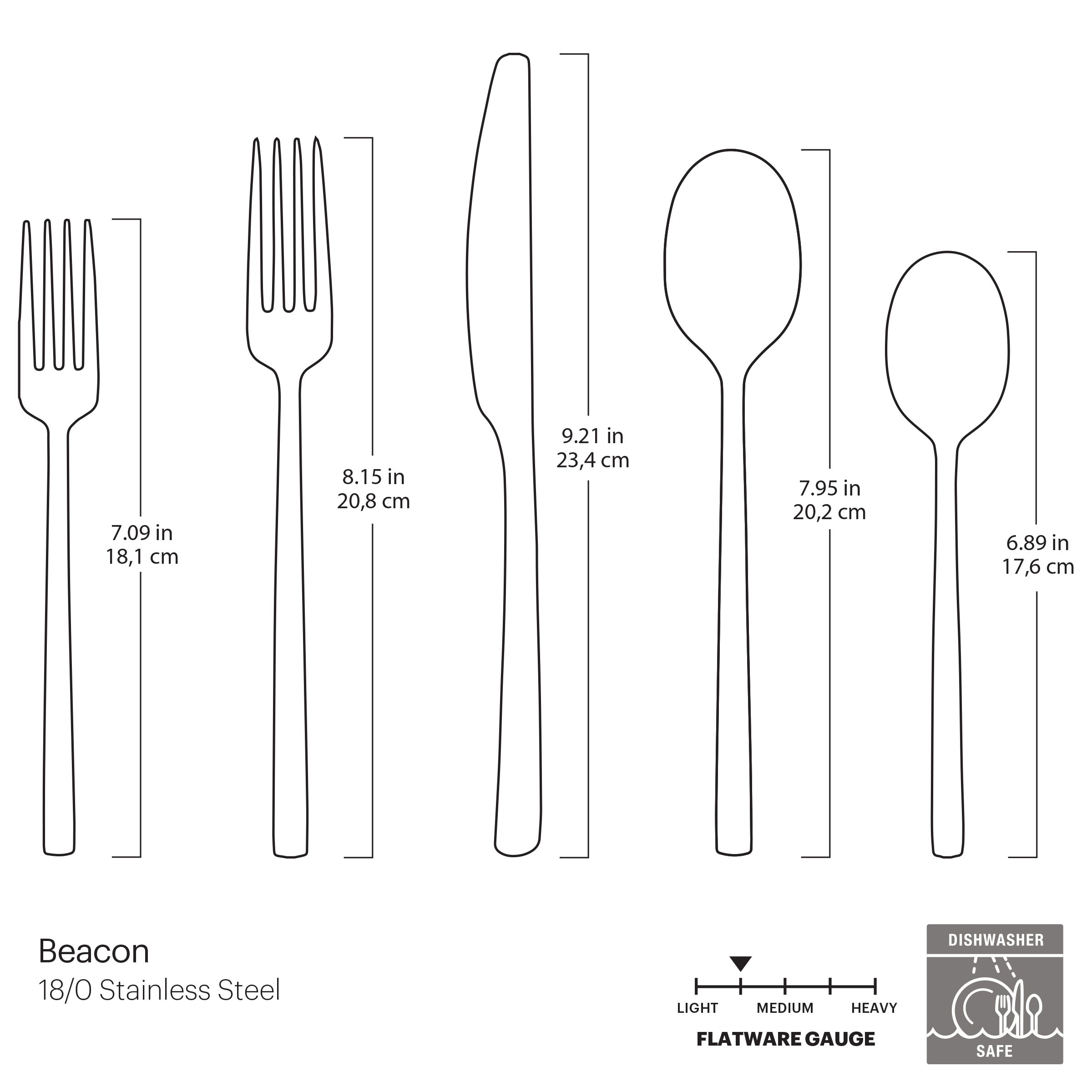 Lenox Heritage Lenox Heritage Beacon Champagne Satin 20-Piece Flatware Set - Image 3