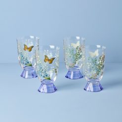 Alternative view of Lenox Heritage Lenox Heritage Butterfly Meadow Herbs Tall Tumblers, Set of 4