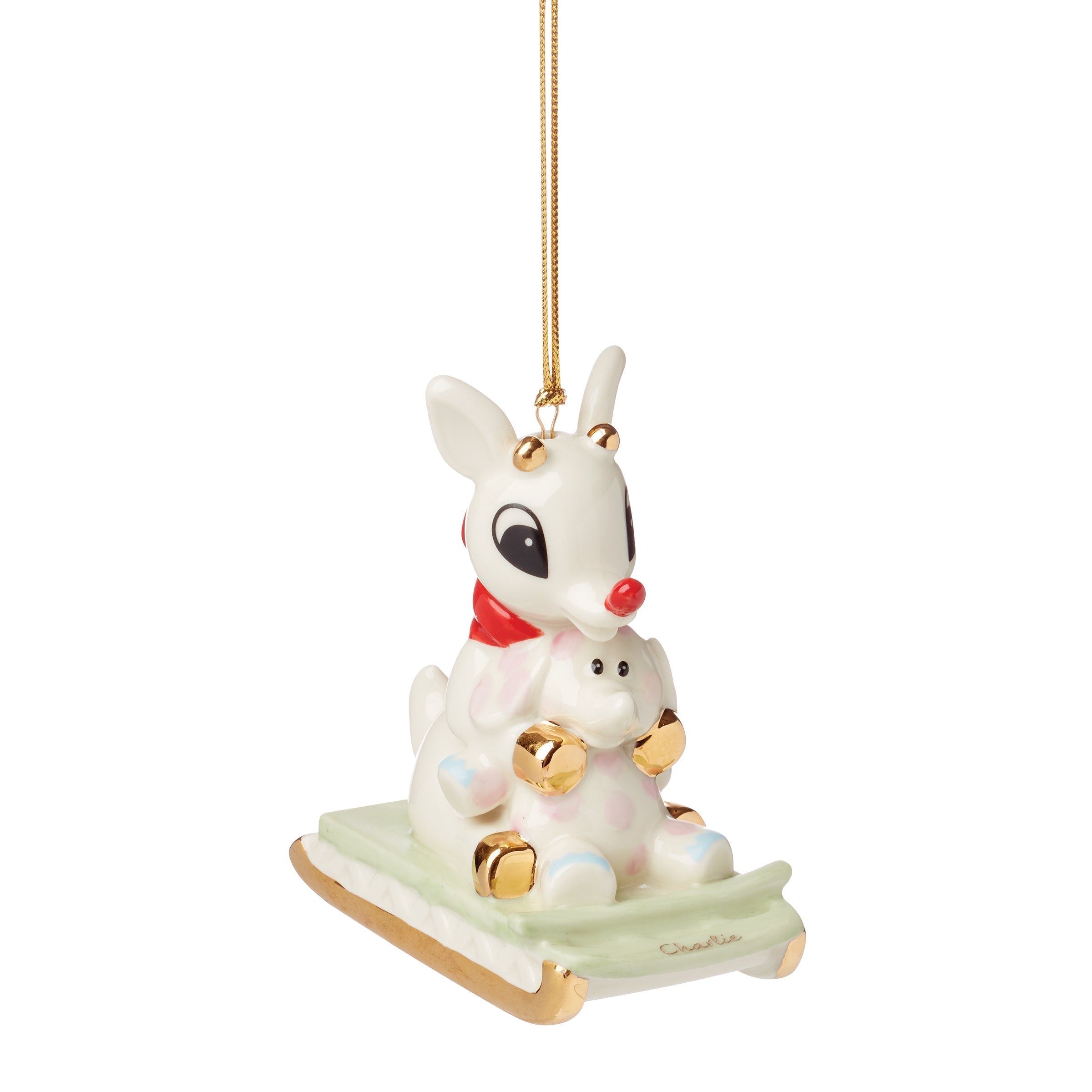 Lenox Heritage Lenox Heritage Personalized Rudolph with Misfit Elephant Ornament - Image 4
