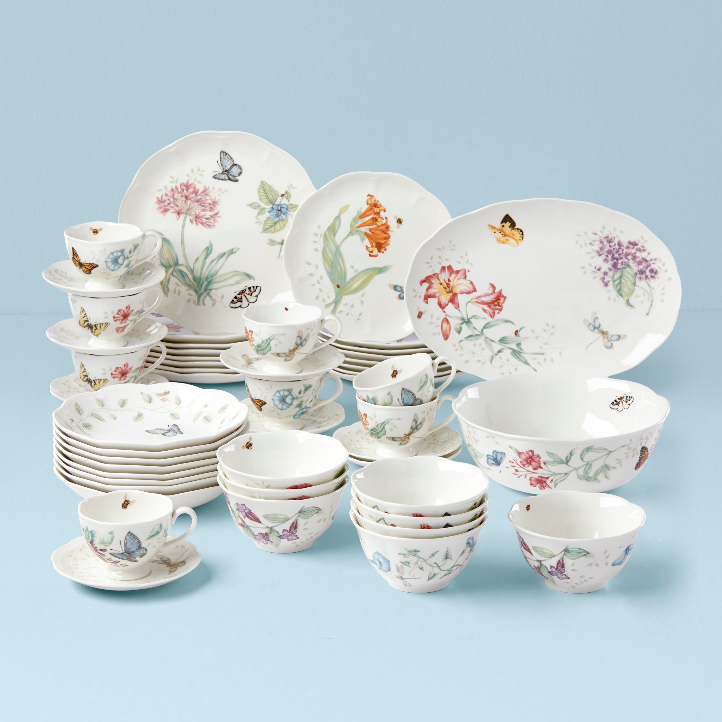 Lenox Heritage Lenox Heritage Butterfly Meadow 50-Piece Dinnerware Set
